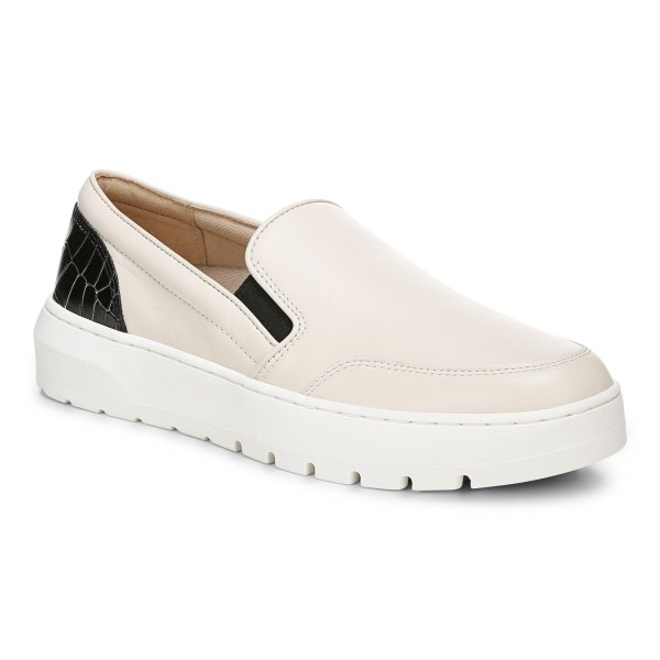 Vionic Trainers Ireland - Dinora Slip On Cream - Womens Shoes Sale | XUFCL-6795
